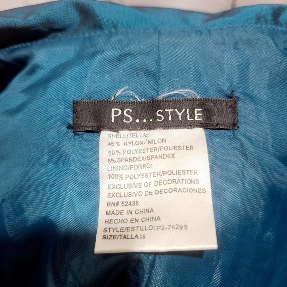 PS...STYLE Blue Fit and Flare Capped monochrome - Picture 7 of 15